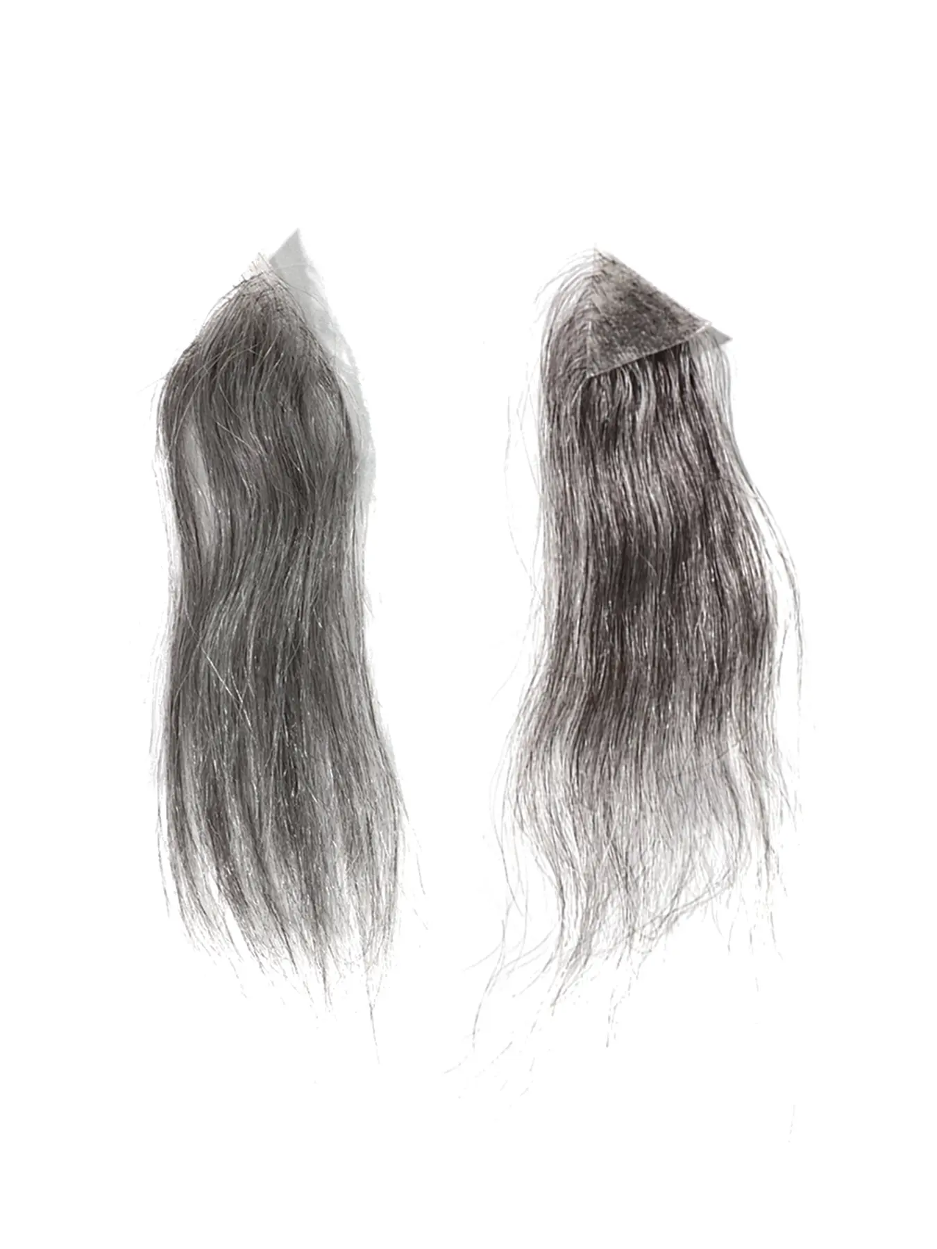 Men's Triangle Hairline Invisible Fit PU Wig, Mix Color, Suitable for Balding/alopecia, Comfortable Breathable Material