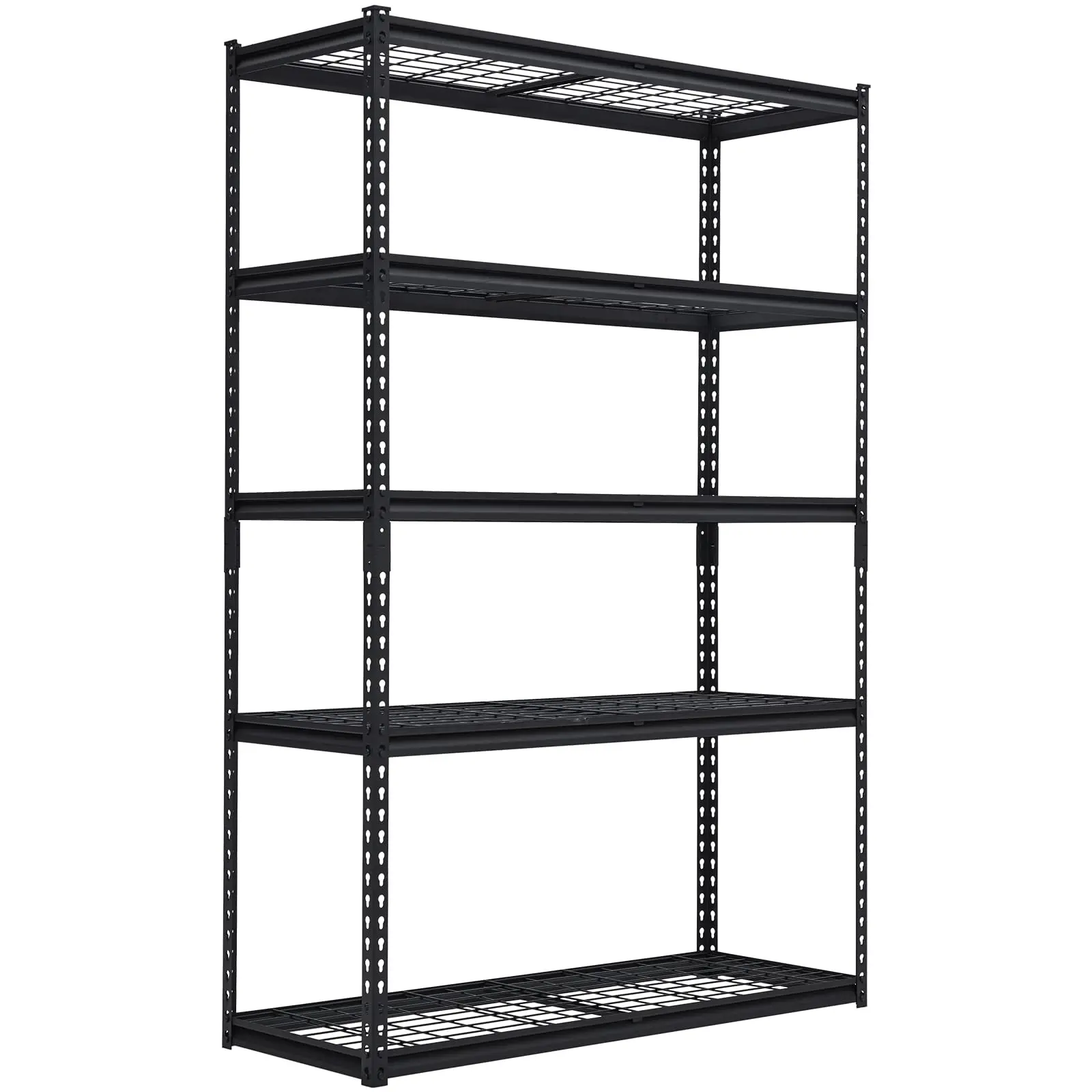 GARVEE Heavy-Duty Rectangle Garage Storage Shelf - 2500lbs Load Bearing, 48x18x72in Adjustable Shelves, Sturdy Multifunctional Single Unit Metal Rack, Easy to Assemble for Garage, Kitchen, Storage Rack
