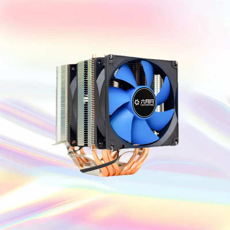6 Heat Pipe ARGB CPU Air Cooler with ARGB Lighting, Flat Base & Heat Conduction, Desktop Cooling Fan Compatible with AMD 1700 Processor, Colorful Heatsink for Assembled Computer Host