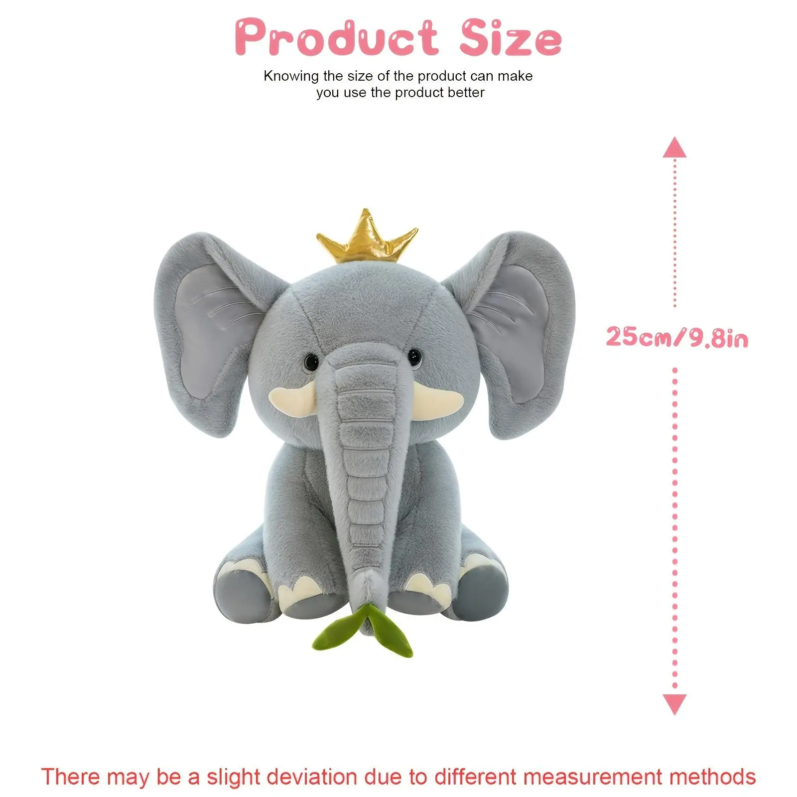 Ultra Soft Elephant Plush Toy Realistic Large Plush Toy Two Colors - Soft & Cuddly Stuffed Animal for Boys Girls and Kids Halloween and Christmas Birthday and Holiday Gifts Birthday Festival Gifts Children's Room Decoration