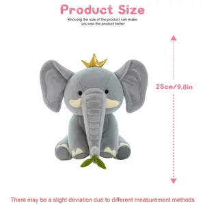Ultra Soft Elephant Plush Toy Realistic Large Plush Toy Two Colors - Soft & Cuddly Stuffed Animal for Boys Girls and Kids Halloween and Christmas Birthday and Holiday Gifts Birthday Festival Gifts Children's Room Decoration