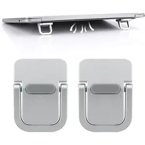 2 count Mini Portable Foldable Keyboard Stand for Desk, Invisible Laptop Stand, Self-Adhesive Keyboard Riser  for  Keyboards (), 10.24x4.72 inch