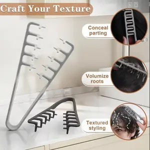 Texture Comb for Men and Women, Wide and Fine Teeth Mixed, Anti-Frizz Volumizing Hair Brush, Suitable for All Hair Types