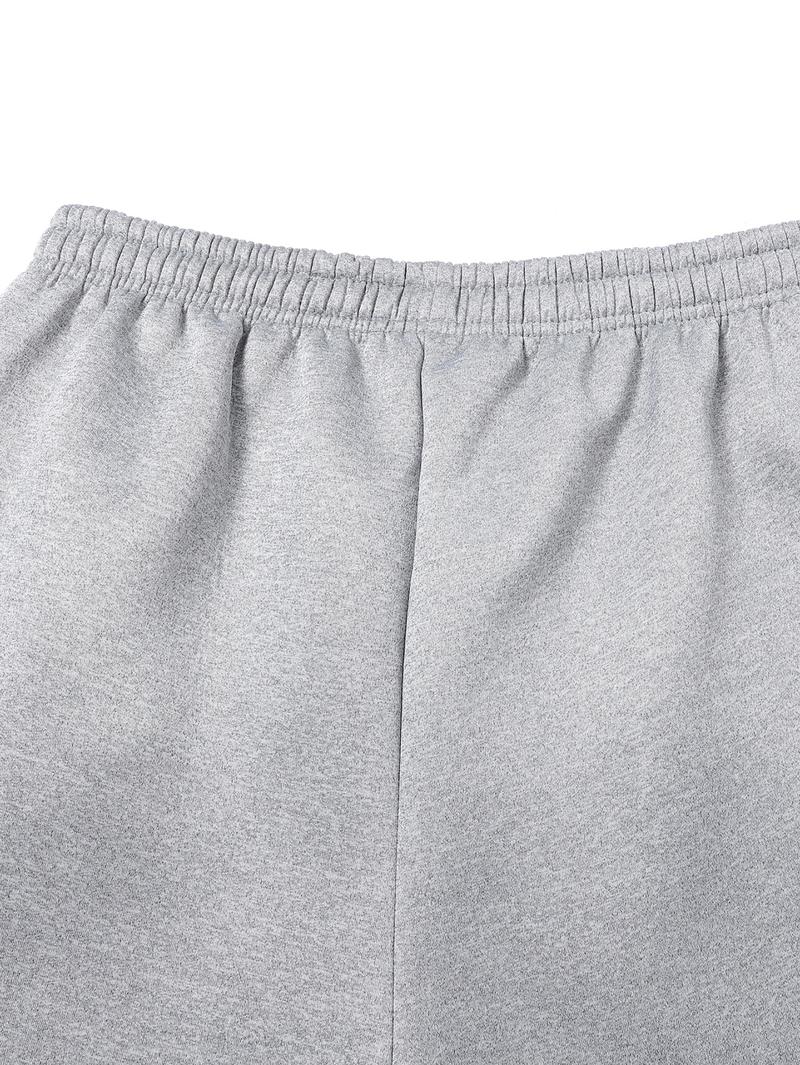 Two Jogger Pants with Elastic Waistband and Drawstring, Side Zipper, Fleece Lining, Urban Commuter Office Worker Outfit, Flowy Relaxed Fit with Ankle Cuffs, Fleece Lined Training Gymwear