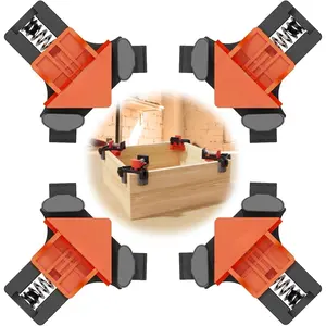 Corner Clamp for Woodworking, 90 Degree Right Angle Clamp, Wood Clamps, 4Pcs Adjustable Spring Loaded Woodworking Clamp, Gifts for Him, Birthday Gifts for Men, Photo Framing