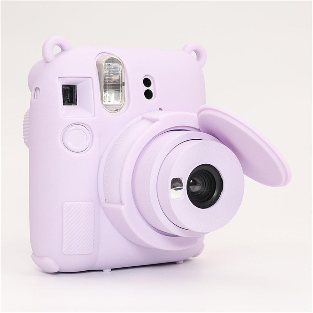 Soft Silicone Camera Bag Case For Fujifilm Film Instax Mini 12 mini 12 Body Cover Skin With Lens Cap