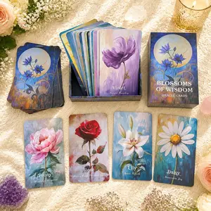 56 Flower Wisdom Oracle Cards, Plant Spirituality Guide, Psychological Insight, Natural Healing, Growth, Love, Spiritual Guidance