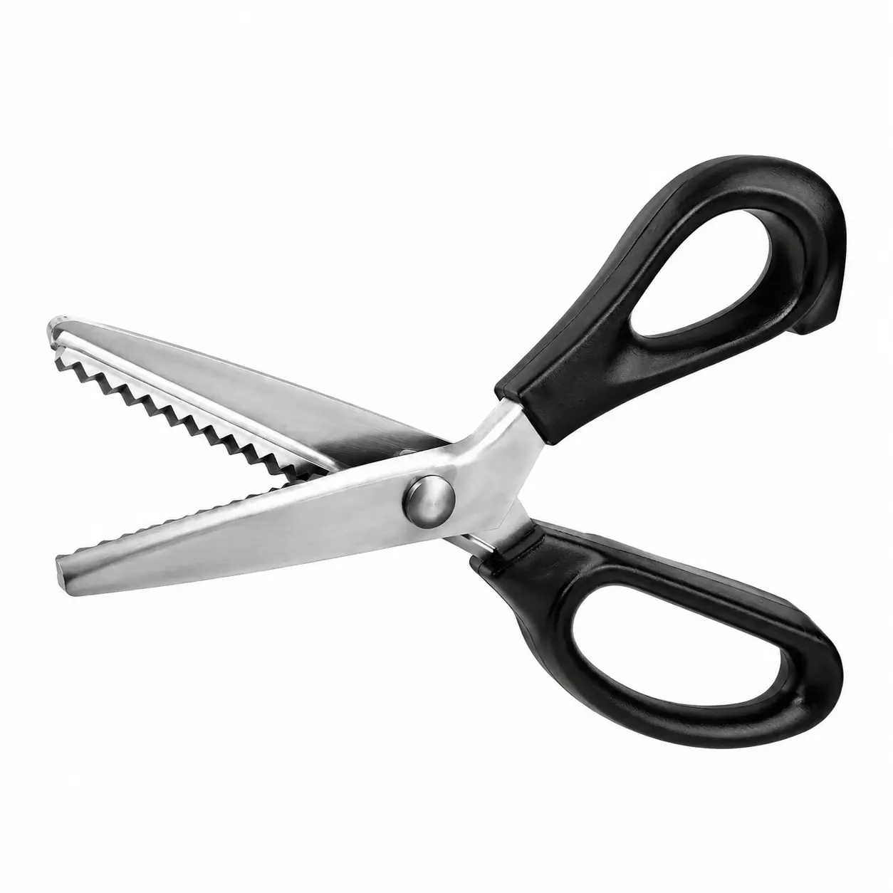 Premium Stainless Steel Zigzag Scissors with Precision Serrated Blades for Clean Cutting of Lace, Fabric, and Craft Materials — Ideal for Dressmaking, Tailoring, Sewing Projects, and DIY Handicrafts — Ergonomic Design, Rust-Resistant, Long-Lasting Sharpne