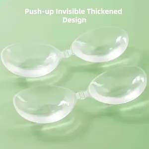 Transparent Silicone Invisible Backless Bra Set, Reusable Front Clasp Push-Up Bras, Ideal for Backless Dresses, Wedding Gowns, Summer Wear