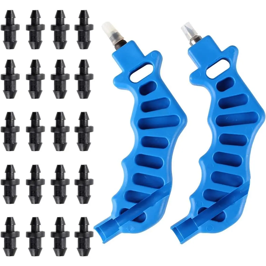 2-in- Drip Irrigation Tubing Hole Punch Tools, 1/4 Inch Hole Punch Fitting & Emitter Insertion, Drip Line Plugs Goof Plugs