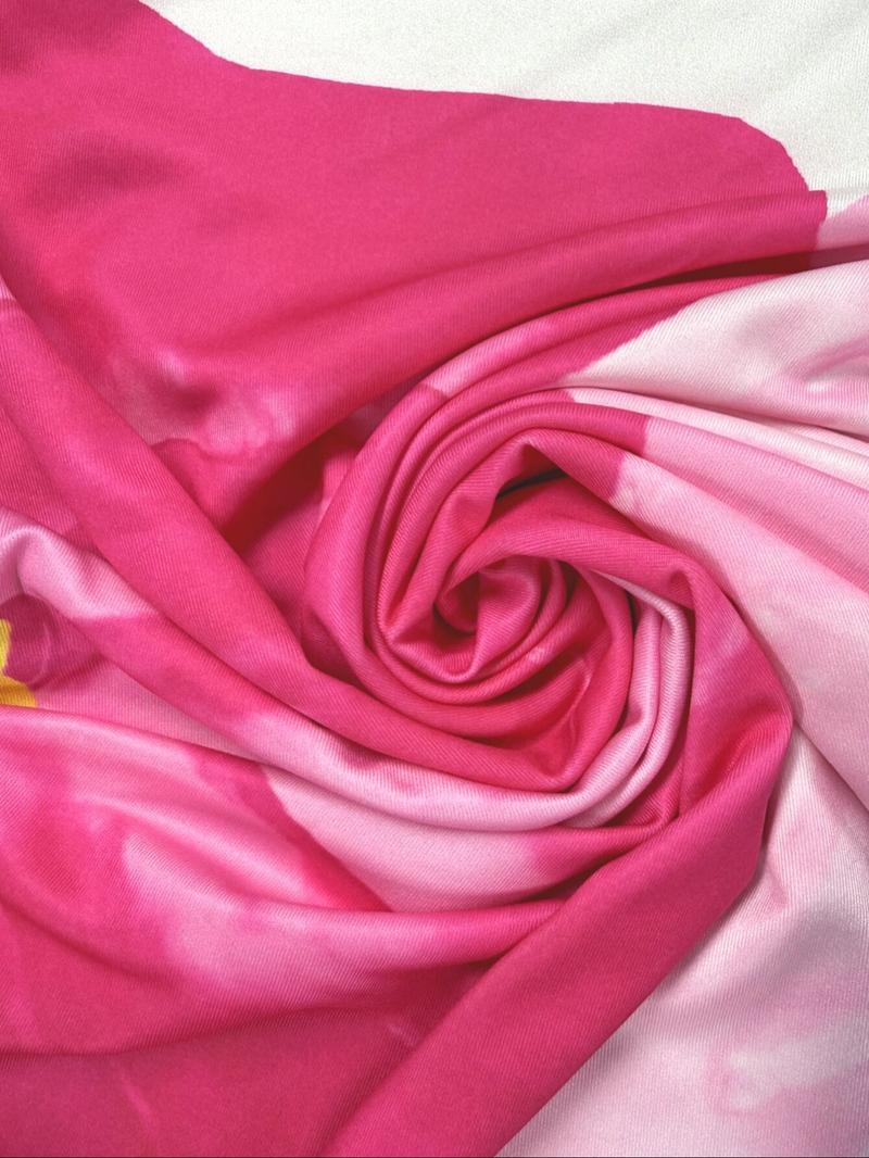 Women's Floral Print Strapless Bodycon Dress, Elegant Party Dress, Sexy High-Low Hem, Elastic Polyester Blend, Perfect for Valentine's Day, Parties, Weddings