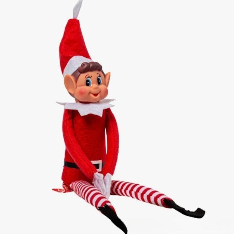 Set of 2 Funny Elf Decorations with Playful Features—Poseable Arms and Legs, Movable Heads with Expressive Eyes, Whimsical Beards, and Red Hats. A Perfect Gag Gift for Parties, and an Ideal Choice for Home, Office, or Party Decor.