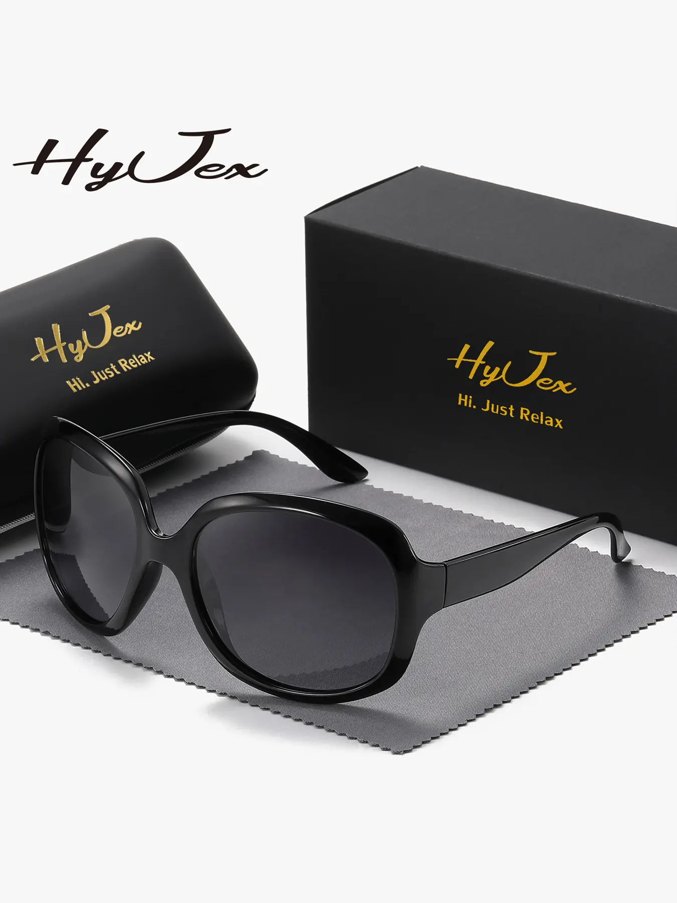 HyJex Unisex 1 Piece Steady And Elegant Oversize Frame Sunglasses Classical Design Full Frame Sunglasses UV400