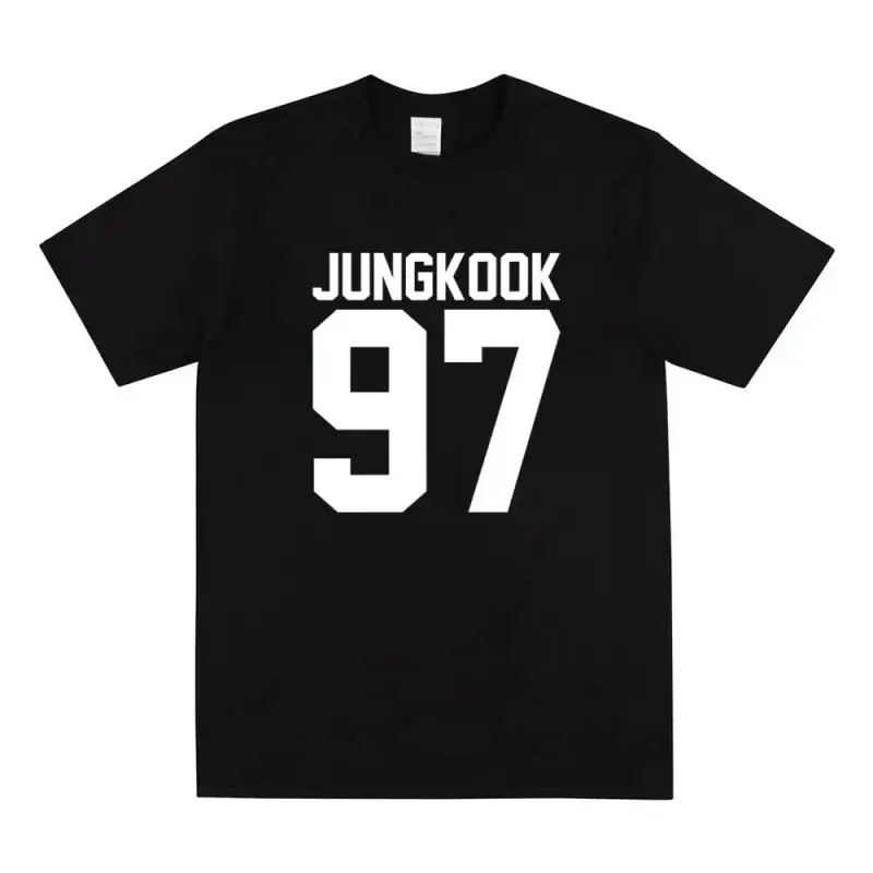 #     TikTokShopRestock  Plus Size Jungkook Print T-shirt Jungkook 97 Graphic Tee Kpop Shirt Jungkook Jimin Suga J-Hoop Shirts Army Butter Tshirt Fans Casual Man