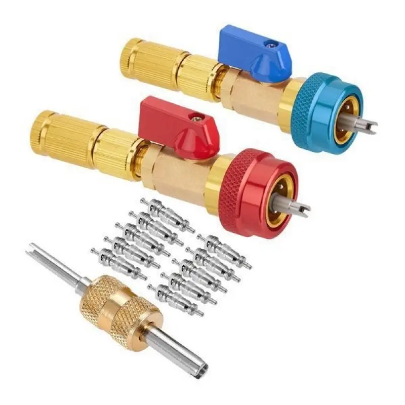 Quick Release R134a AC Valve Core Tool, Easy Replacement Stem Pin Puller, Automotive Air Conditioning Repair Accessories