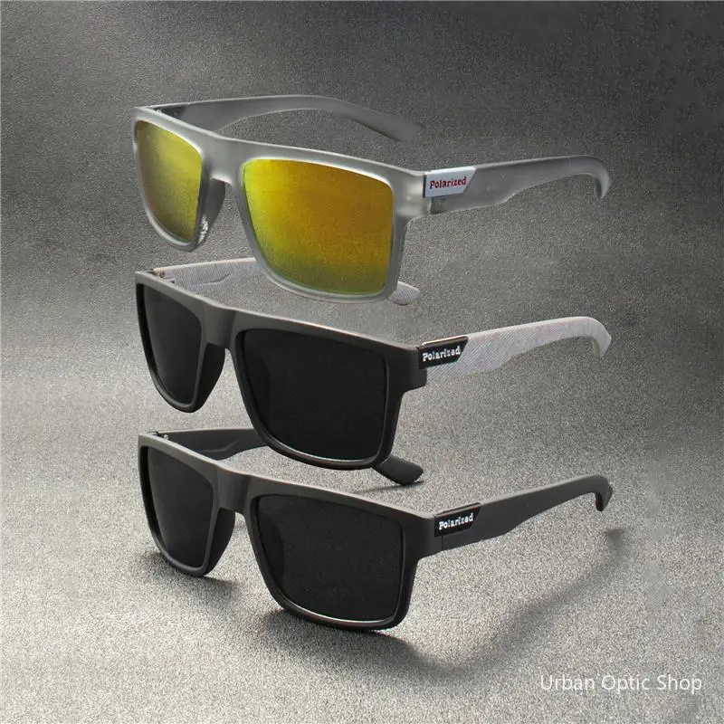 XUH Men's Polarized Square Sports Sunglasses - UV400 Protective, Anti-Glare HD Mirror Lenses, Lightweight Matte Nylon TR90 Frame, Durable Casual Eyewear for Driving, Fishing, Daily Outdoor Wear