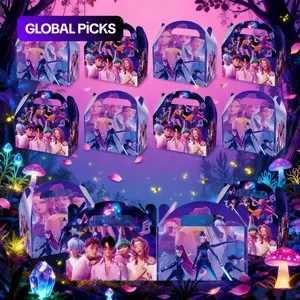 12-Piece K-Pop Demon Hunter Gift Box Set, Girl Music Birthday Party Decoration, Candy Box & Handheld Paper Bag, Themed Gift Box, Perfect for Kids Parties & Christmas Gifts #TOP PICKS