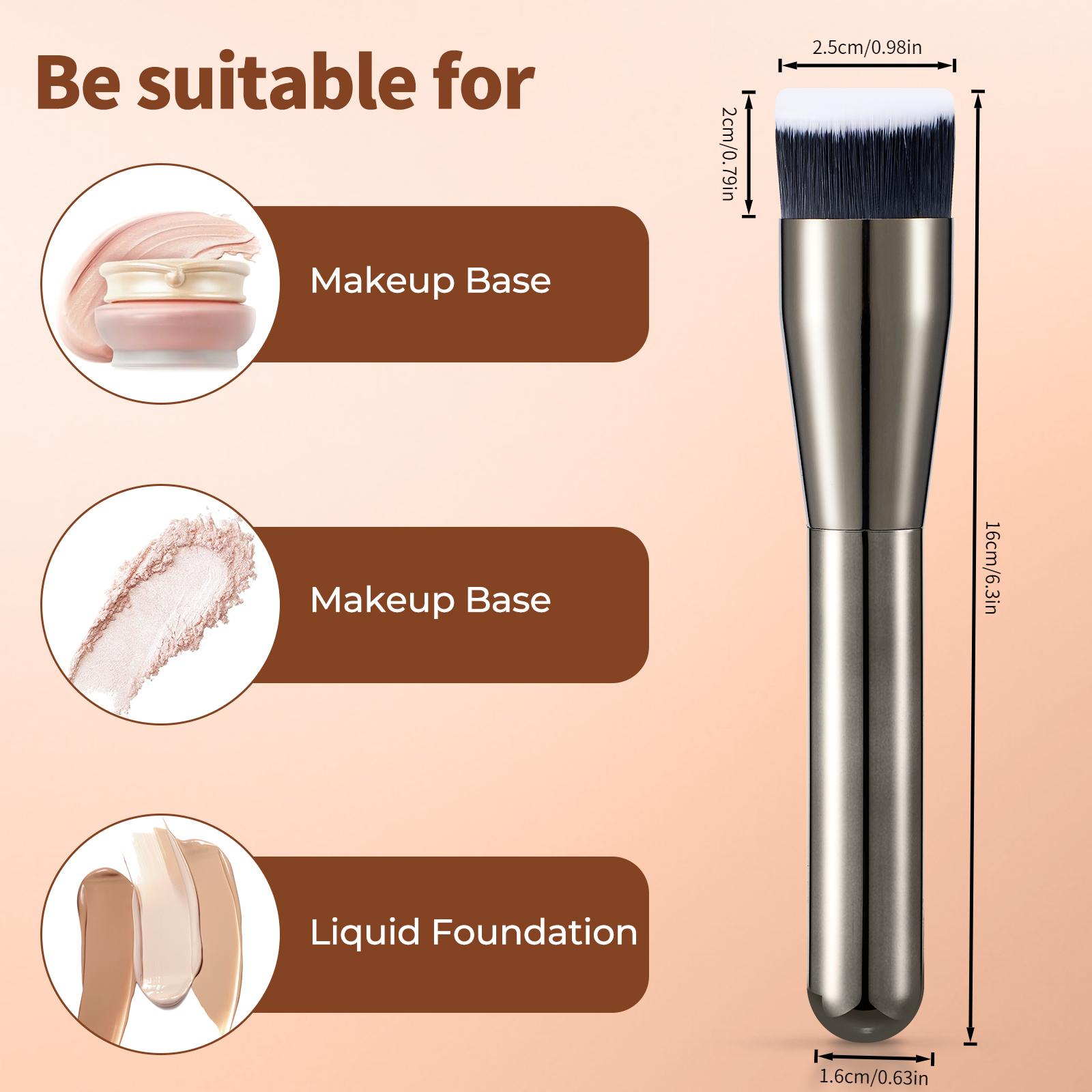 1Counts/Face Makeup Brush with Soft Bristles,Soft Makeup Brushes,Kabuki Brush,Eye Brushes,Professional Makeup Products for Women&Girls multifunctional cosmetic Gold Gray cute room stuff kabuki brushes stippling brush Angled Multi-Purpose Makeup Brush