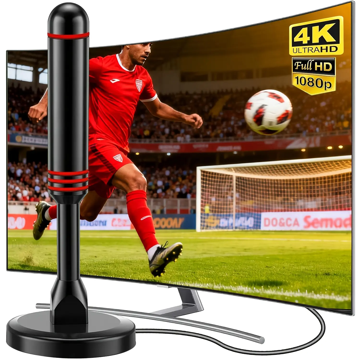 2026 New HIDB TV Antenna Digital for Smart TV HD Antena Indoor 4K 360° Signal Amplified indoor TV Antenna for Easy Long Range Reception Installation No Monthly Bill Ultra Long Reception Distance TV Antenna For Local Channels ,Deals For You Days，