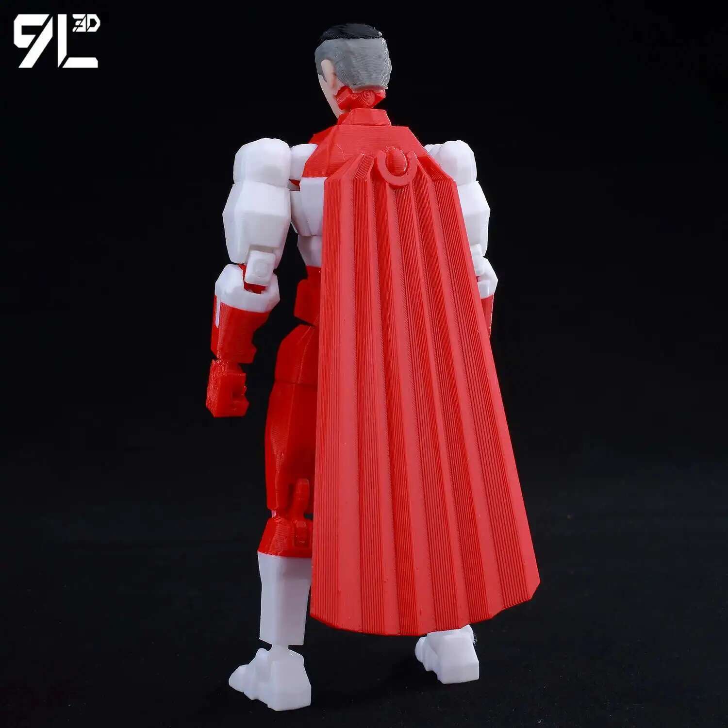 9L3D Dummy 13 Action Figure-Multi-Joint Articulated Lucky Anime Character Classic Superhero Design With Black&White Blue Costume