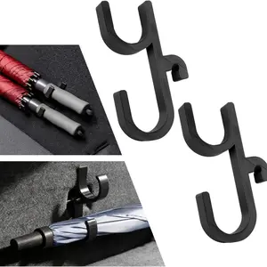 2-Pack Car Umbrella Hooks, No Drilling Required, Stable Storage for Umbrellas, Bags, Fishing Rods, Camping Gear, Towels, Fits Most Cars