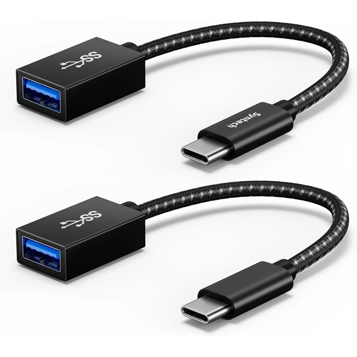 USB C to USB Adapter 2 Pack, USB 3.0 OTG, 10Gbps | USB 3.2 Gen 2 10Gbps adapters with OTG support, Thunderbolt 5/4 compatible,  housing and plug-and-play