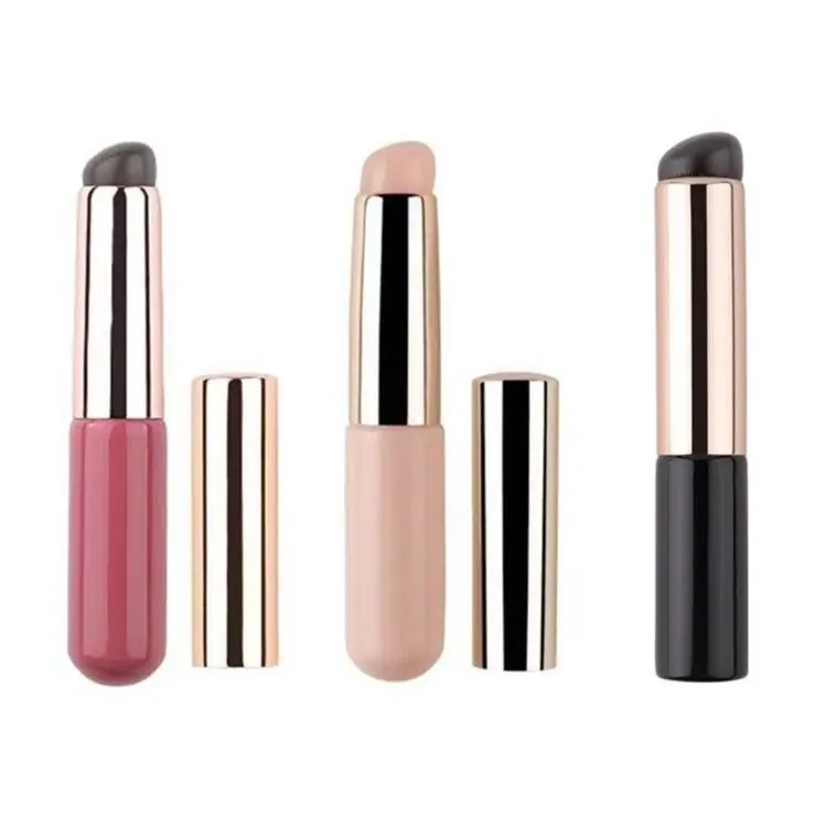 3-Piece Silicone Lip Brush Set with Round Tip, Reusable Hygienic Clean Applicators that Rinse with Water for Lip Gloss, Balm & Concealer, Rinse Water, 8.9X1.5cm