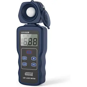 Professional LED Light Meter, Digital Illuminance Meter with 0-200,000 Measuring Ranges and 270  Rotatable Detector