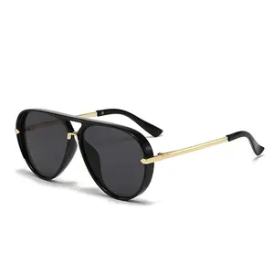 2026 New Retro Aviator Sunglasses, Multi-Color Gradient Street Style Shades for Women, Summer Vibe Casual Eyewear for Outdoor, Vacation & Beach Outfits