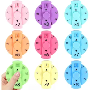 9 Pcs Math Fidget Spinners, Math Fidget Toy for Adults, Learn Multiplication and Division with The Math Spinners, Math Game for Home Classroom Prizesfidget toys