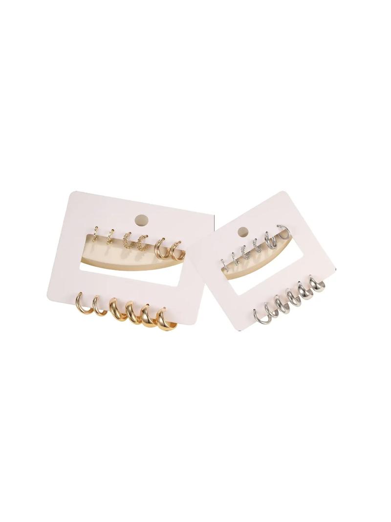 Women's Summer 2024 Elegant Texture Metal Design Hoop Earrings, Trendy Minimalist Hoop Earrings, Gorgeous Jewelry As Gift