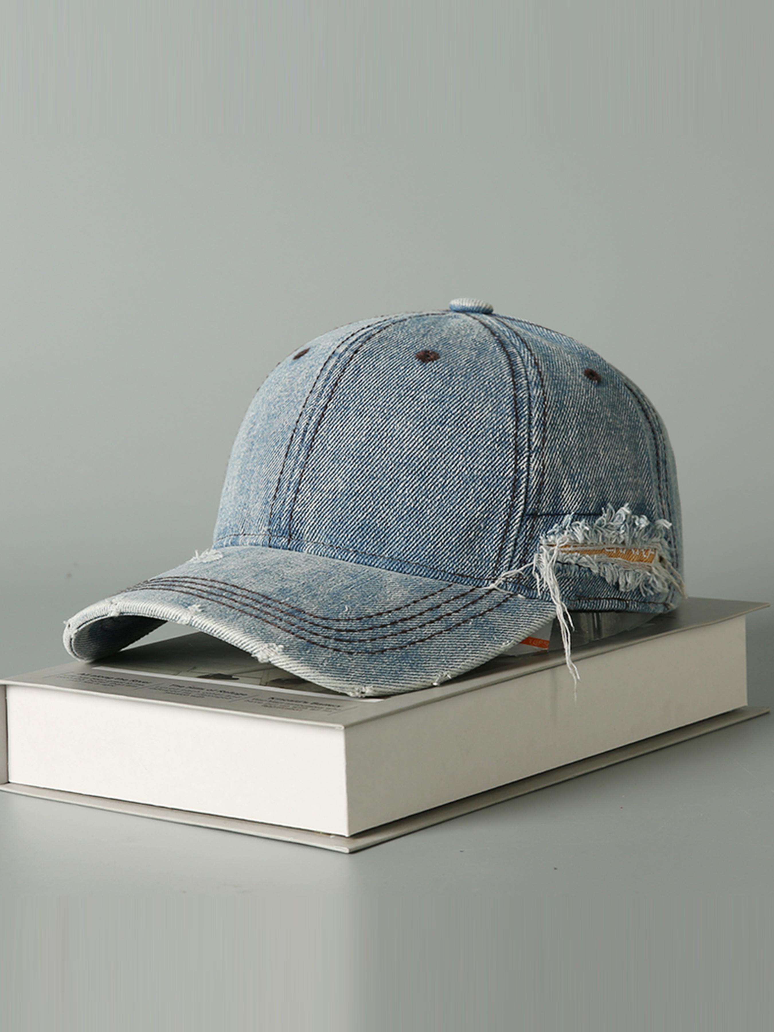 Fashionable Vintage Denim Baseball Cap, Casual Wash 
