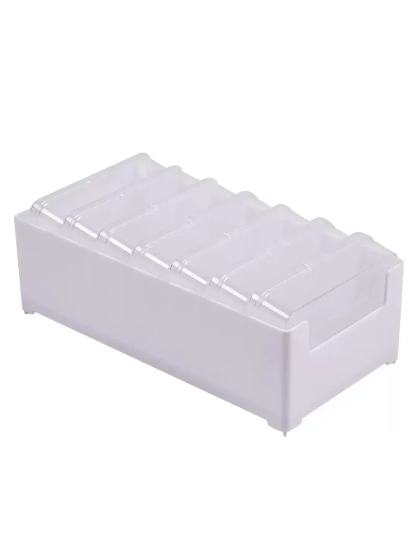 Data Cable Organizer Box, Home Desktop Multi-Compartment Storage Box, Transparent Nail Art Case, Card Sorting Divider