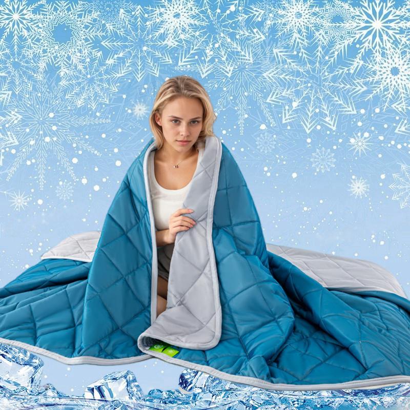 Solid Color Double Sided Cooling Blanket, 1 Count Soft Breathable Lightweight Blanket, Air Conditioning Blanket for Home Office Travel Dormitory Camping