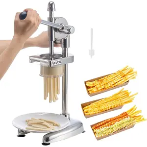 VEVOR Super long French Fry Squeezer, Commercial Fried Potato Strips Maker, Extra Long Japanese Style French Fries Maker with Pull - out Extruder, Manual Mashed Potato Extruder for Food Truck, Kitchen