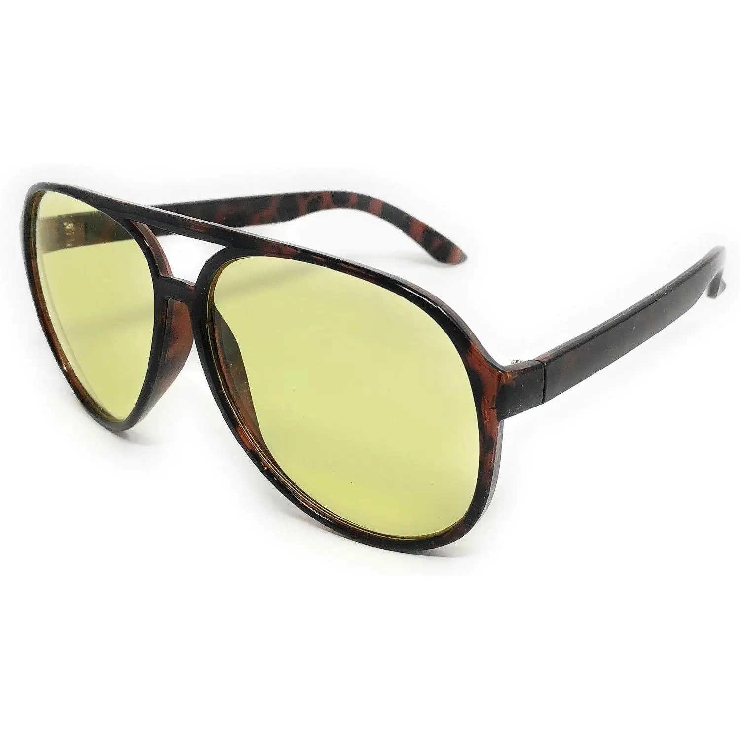 Adult Size 70's Style Plastic Aviator Sunglasses