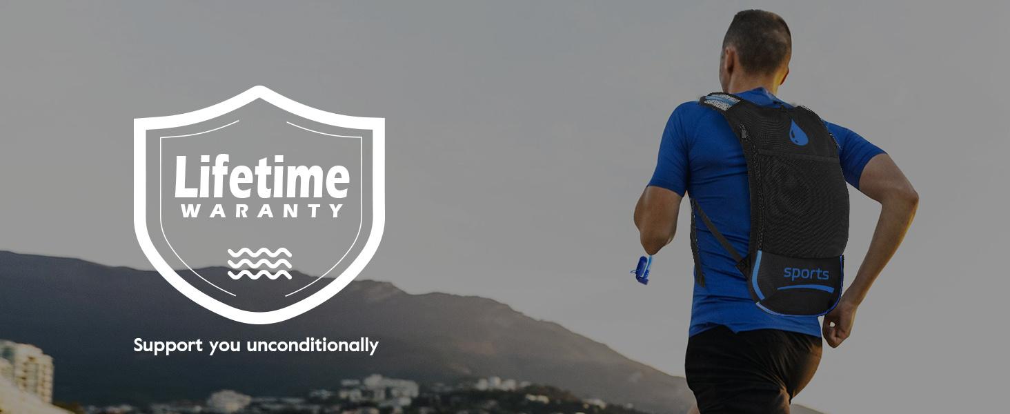 2 Pack Hydration Backpack Pack with 2L Hydration Bladder, Lightweight Breathable Water Backpack with 3 Layer Pockets, Reinforced Shoulder Straps