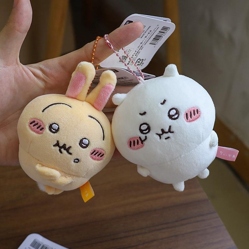 NEW 11CM Kawaii Chikawas Hachiware Usagi Angry Pun Series Plush Keychain Pendant Soft Stuffed Cartoon Plush Doll Toy Bag Pendant