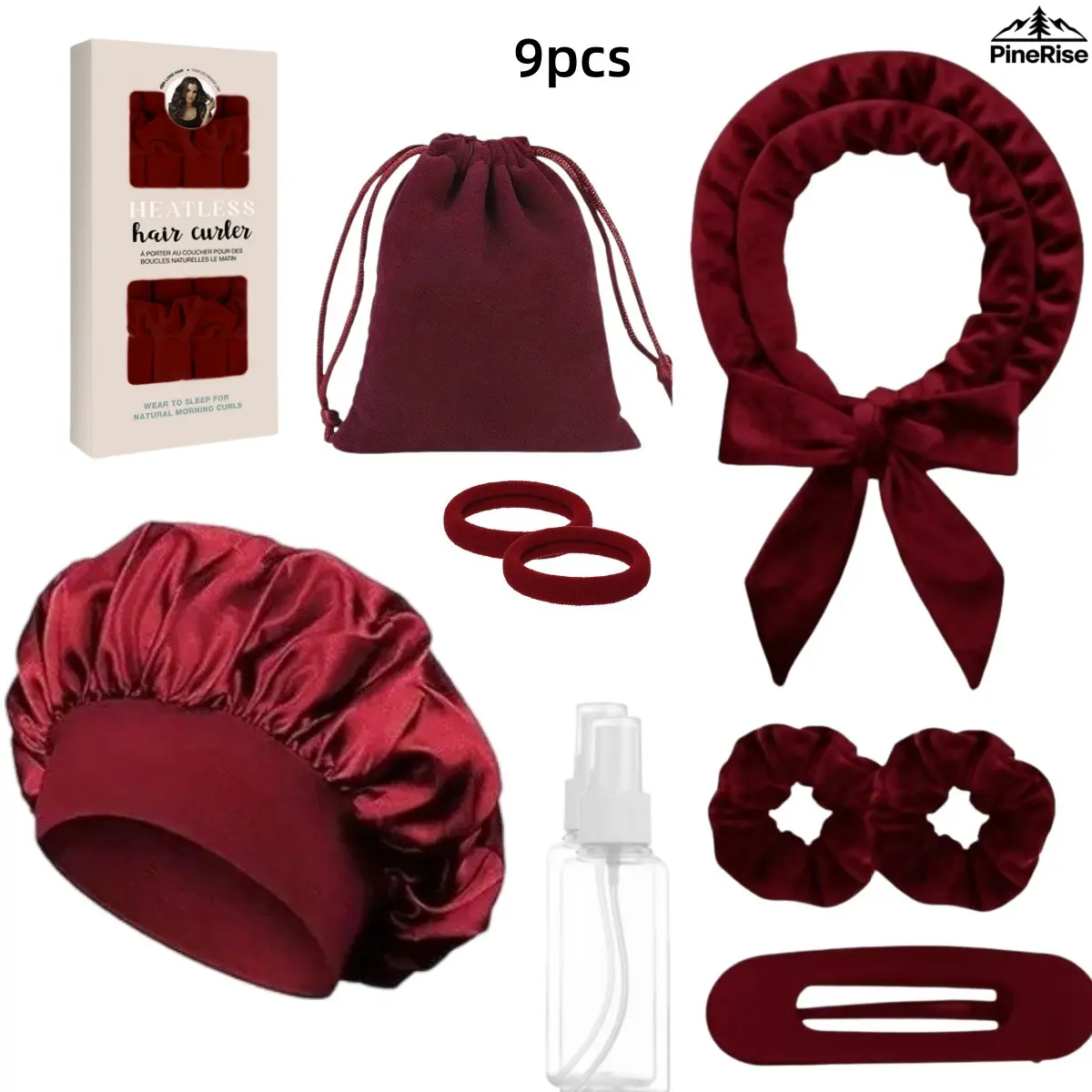 Bow Decor Heatless Curling Set, Lazy No-heat Wave Hair Styling Kit, Hair Band Updo Helper Gift Box For Ladies Indoor Leisure Daily Home Hairstyle Styling