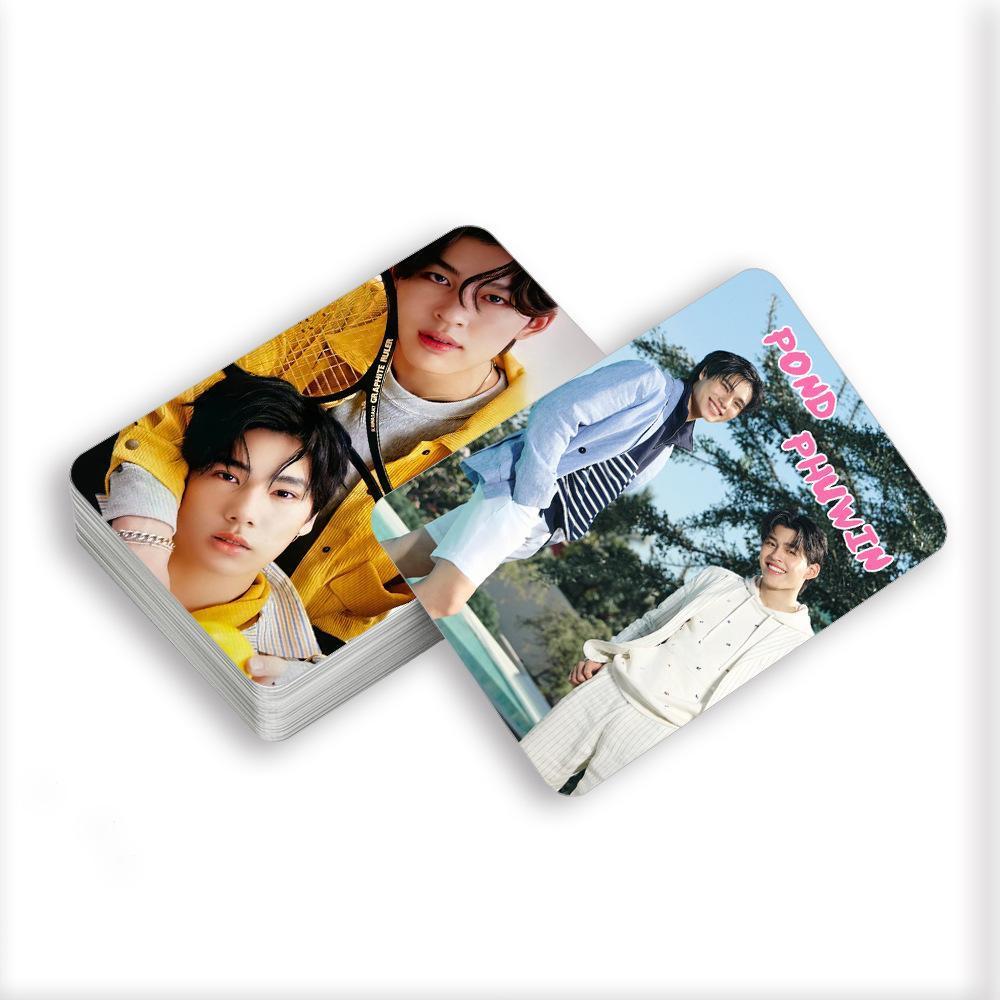 96 Pcs/Set Thailand Star PondPhuwin Laser Lomo Card Pond&Phuwin Characters  Photocard With Stickers Fans Collection cosplay gift