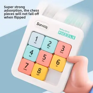 Magnetic Number Huarong Road Sliding Puzzle Kids Logical Thinking Training Toy Educational Intellectual Game for Primary