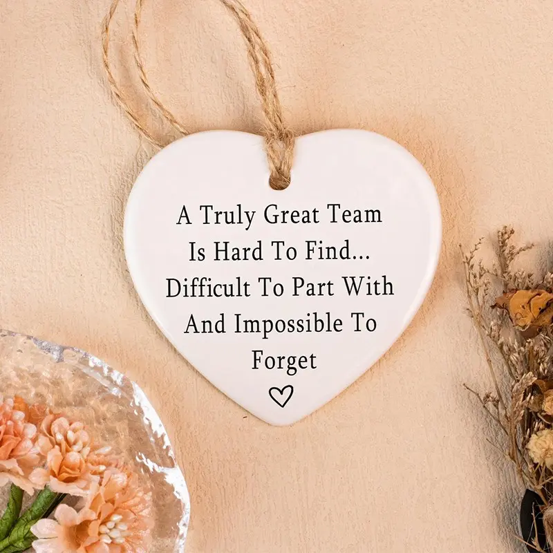 1pc  Ceramic Product, Heart, Ornament, A Truly Great Team Is Hard to Find, Coworker Appreciation, Team Gift, Team Thank You, Employee Appreciation, Corporate Christmas Gift