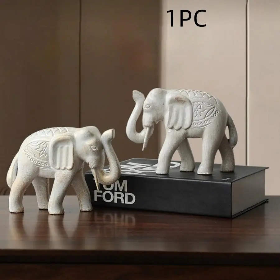 Simple Wooden Elephant Ornament, Living Room Decor, TV Cabinet Decoration, Entryway Home Decor, Tea Table Office Desk Accessory