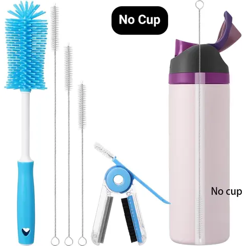 5 Pcs Water Bottle Cleaning Kit, Brush and Straw Cleaner for Owala Accessories, Bottle and Straw Brush Cleaning Set