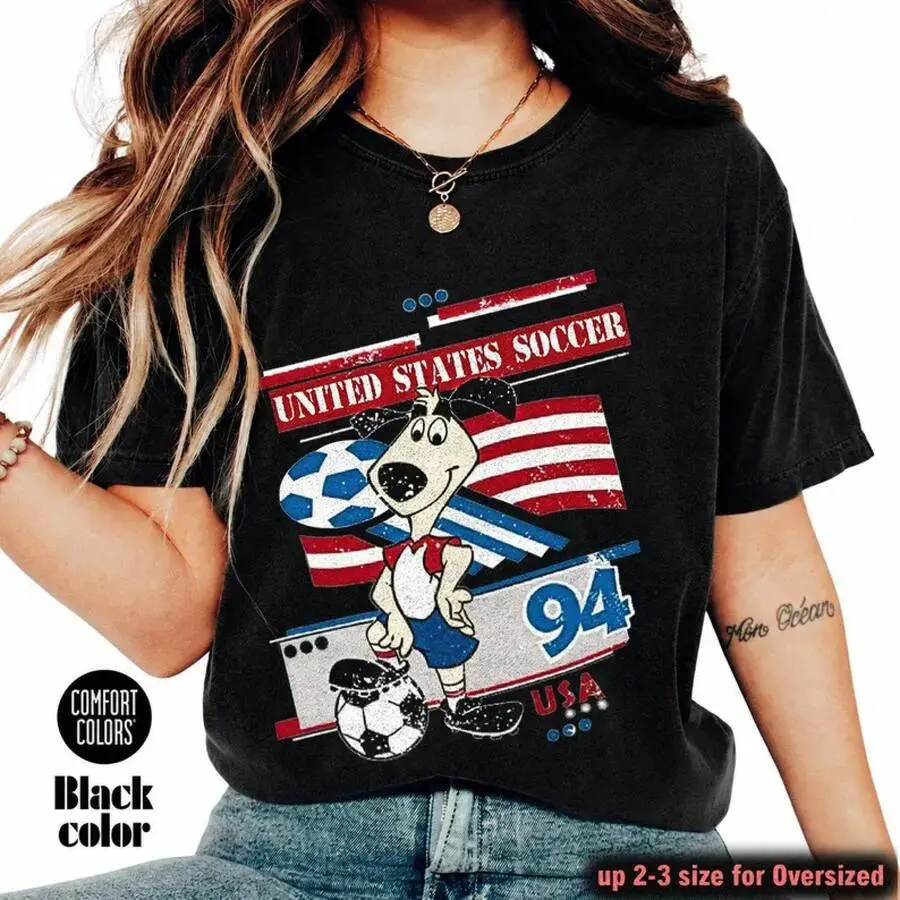 94 Retro Soccer  Bootleg Vintage T-Shirt BK Unisex T-Shirts For Summer Outings