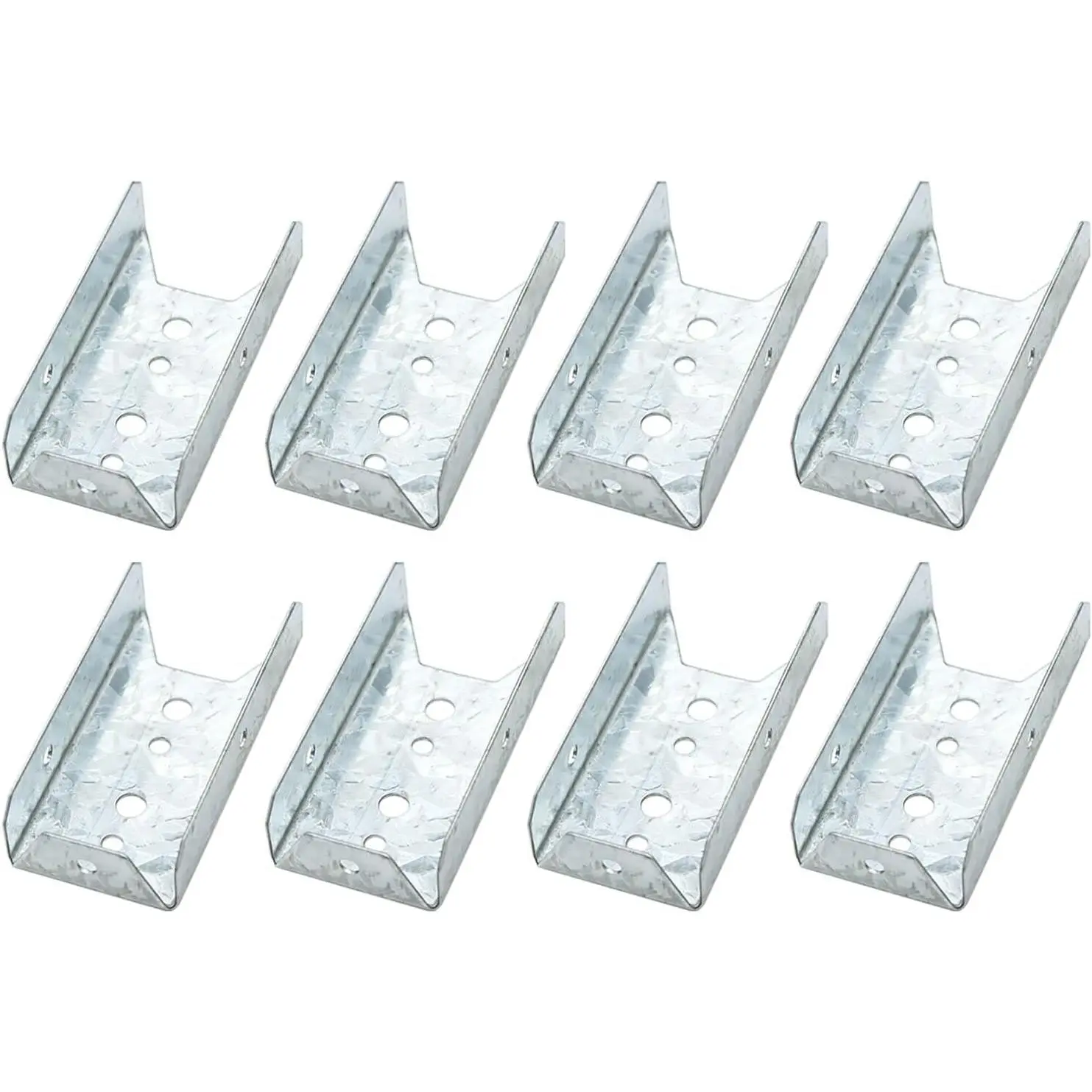 Fence Bracket 8 Packs, Galvanized 2x4 Brackets for  Rail, Fence Bracket Repair Kit