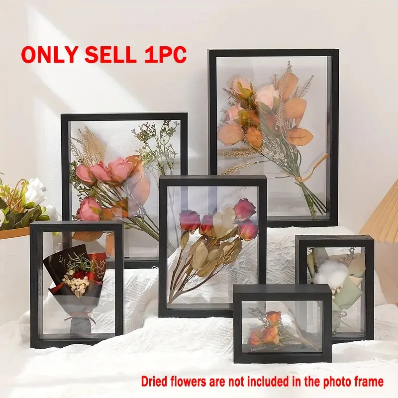 3D Hollow Dried Flower Frame, DIY Wall Hanging Specimen Box, Rose Display Frame, Painting Frame, Storage Flower Frame, Valentine's Day Gift
