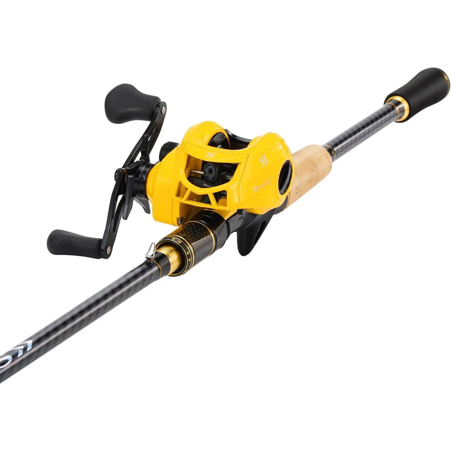 Baitcasting Fishing Combos, Carbon&Glass Fiber Composite 2 count Fishing Rods with Casting Reel- 6'0"