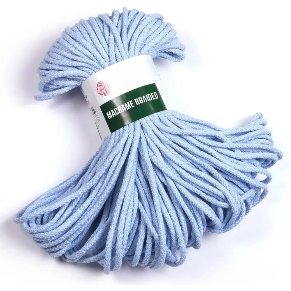 Macrame Braided Yarn, 8.80 oz/250g Soft  Blend Cord for Crochet and Knitting - Macrame Rope for Wall Hangings,  Hangers, Table Runners, Cushion Covers, 1 Skein (772)