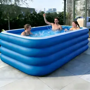 Foldable Portable Multi-Layer Inflatable Pool, Durable Thick PVC Material, Ideal for Garden, Backyard, Roof, Summer Fun Gift